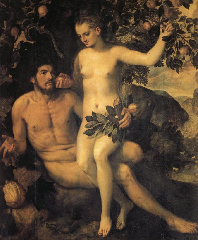 Frans Floris de Vriendt Adam and Eve Sweden oil painting art